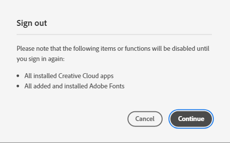 signout of all programs