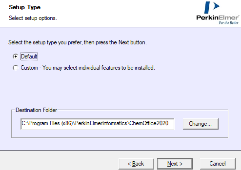 Choose setup type