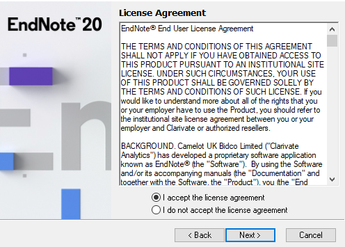 License agreement