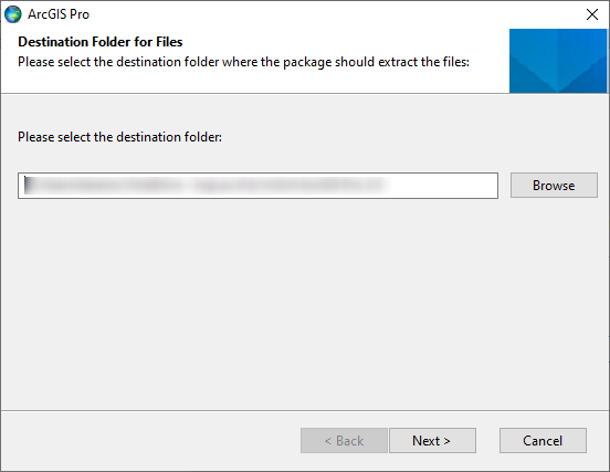 choose destiination folder
