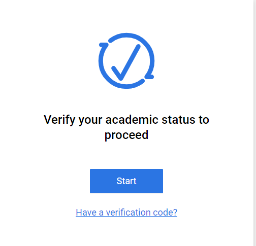 Press start to begin verification