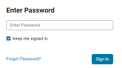 enter password