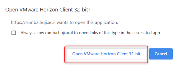 Allow vmware client