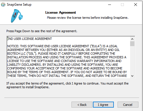 I agree to license agreement
