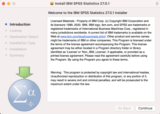 Install IBM Spss 27.01