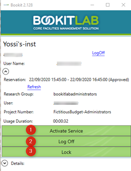 After proper authentication and with a reservation