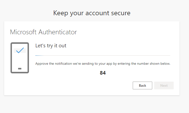 enter code in app