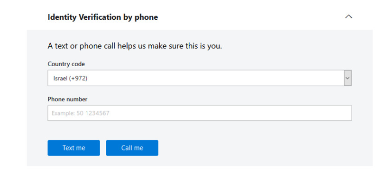 Azure verification method