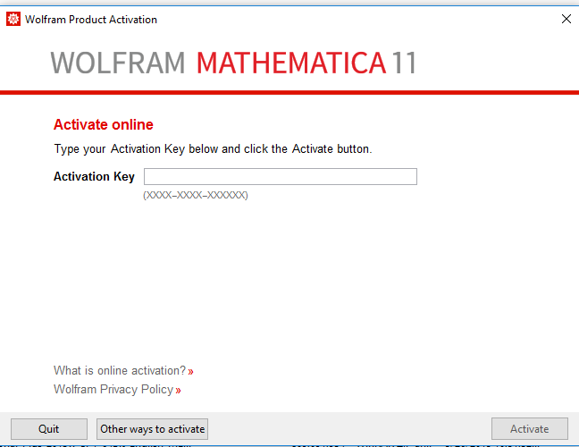 Entering a New Activation Key