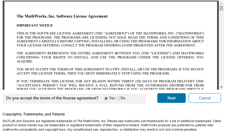 Agree to license