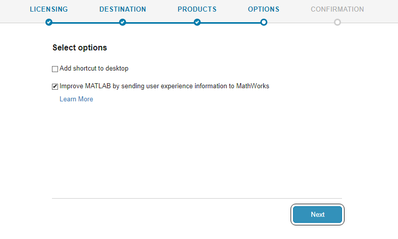 select options