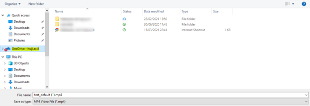 save to one drive