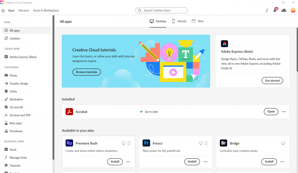 Creative Cloud software