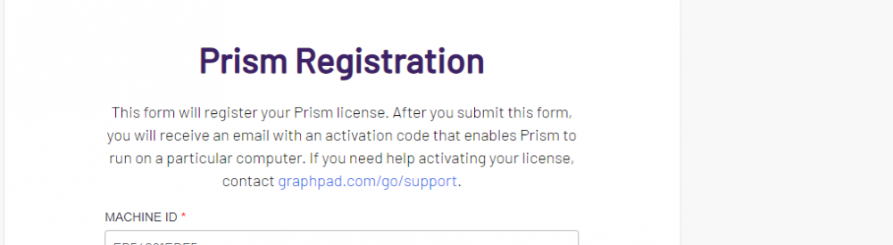 Fill in registration form