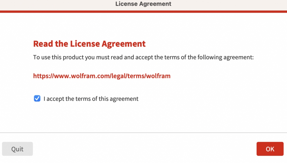 Accept license