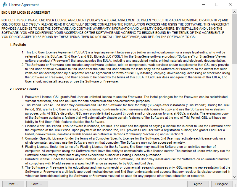 Agree to enduser license agreement